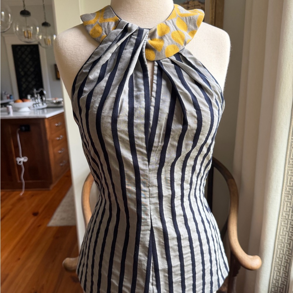 Eva Franco Striped Halter Top